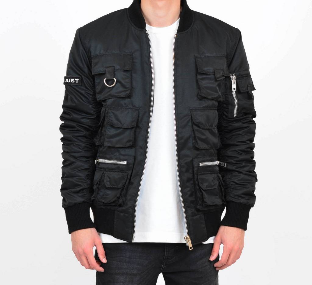 Black Multi-Pocket Bomber