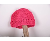Gehaakte mutsje roze Gehaakte mutsje roze