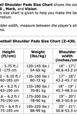 Shoulder Pad Size Chart