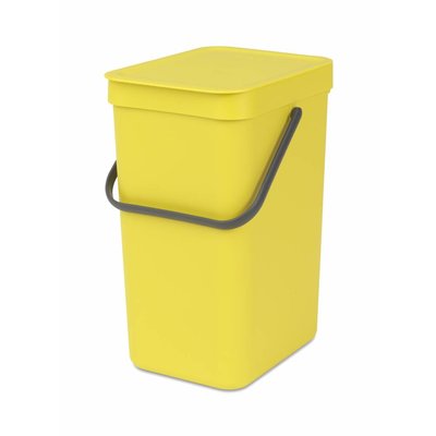 Brabantia Sort&Go afvalemmer - 12 liter - geel