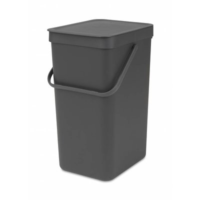 Brabantia Sort&Go afvalemmer - 16 liter - grijs