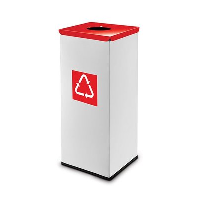 Easybin Eco flex square - 45 liter - red