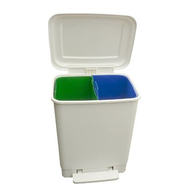 Easybin Afvalbak duo recycle 20 - wit