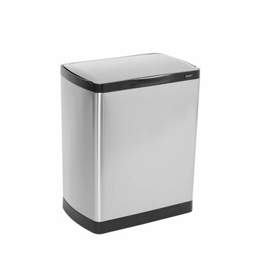 Easybin Afvalbak silver flatline 25 sensor - rvs mat