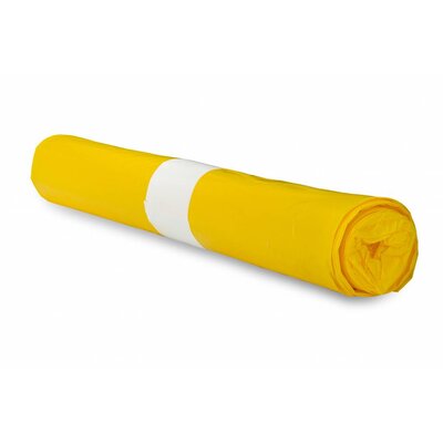 De Bries Afvalzak 58x100cm 1 rol - 70 liter - geel - T23