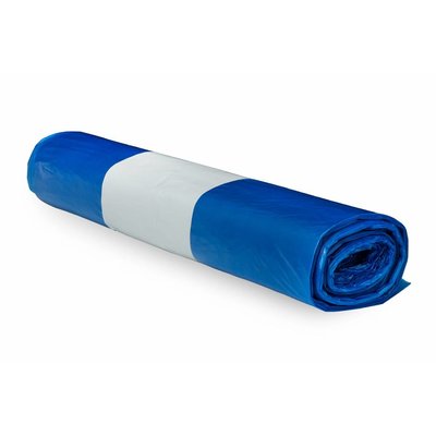 De Bries Afvalzak 58x100cm 1 rol - 70 liter - blauw - T23