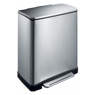EKO Pedaalemmer E-Cube Recycling - 28+18 liter - Mat RVS