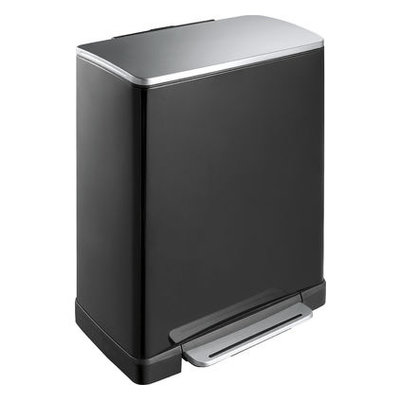 EKO Pedaalemmer E-Cube Recycling - 28+18 liter - Zwart