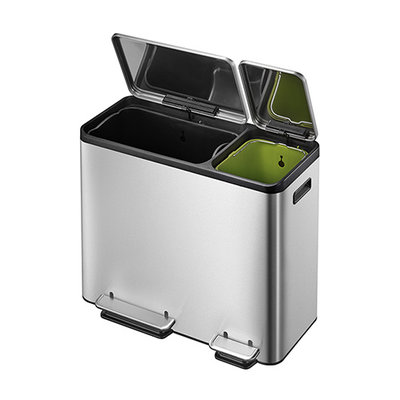 EkoCasa Step Bin - 30+15 liter - Mat RVS