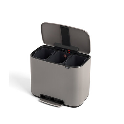 Bo Pedaalemmer 3x 30L Mineral Concrete Grey