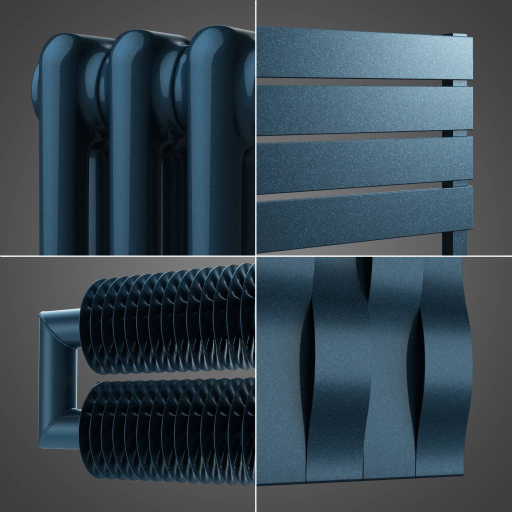Designer radiators Blue interiors HOTHOT RADIATORS