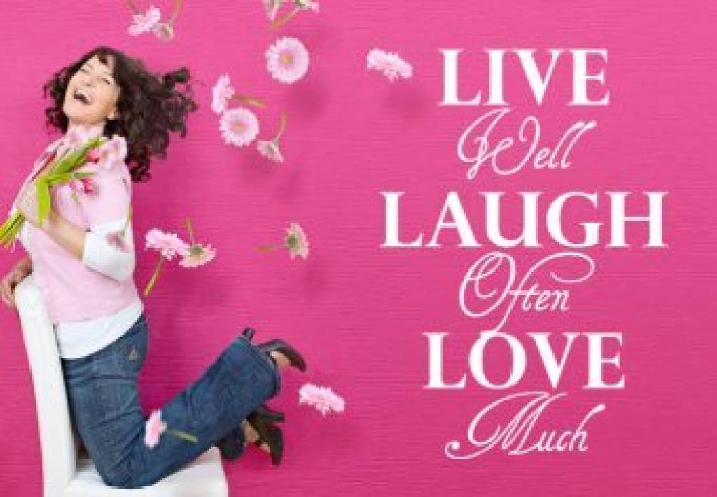 Live well laugh often love much. Muursticker / Interieursticker