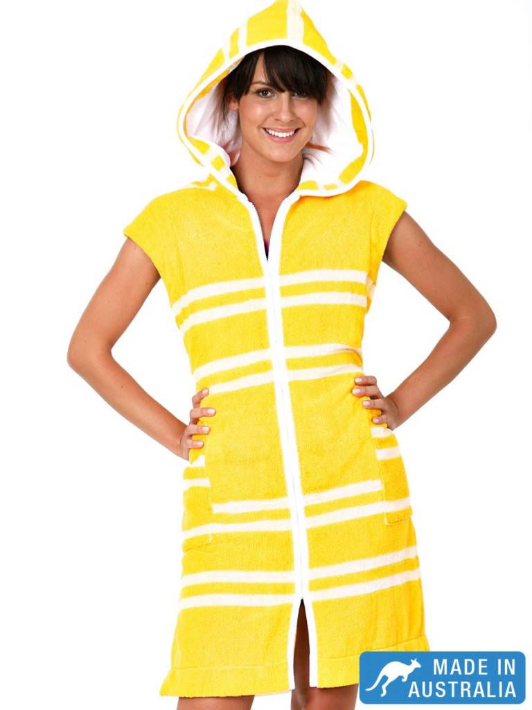 Terry Rich Australia Sleeveless Beach Robe for women Citron