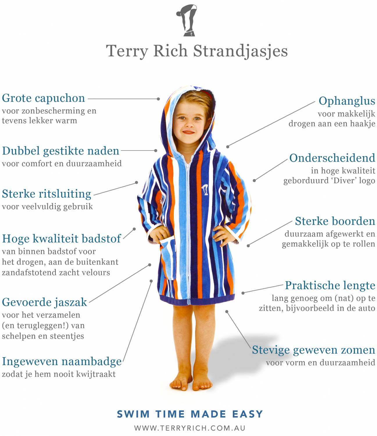 11 handige kenmerken Terry Rich strandjasjes