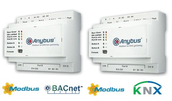 Anybus Gateways voor Modbus naar BACnet of KNX