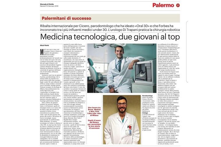 Giornale Di Sicilia: "Technological medicine"