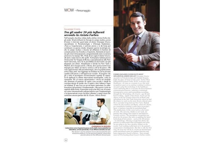 Ulisse Magazine: "In its most influential under 30s list by Forbes"
