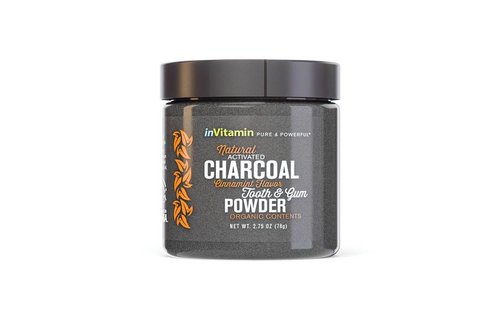 Invitamin Invitamin charcoal teeth whitening poeder Cinnamint Invitamin Invitamin charcoal teeth whitening poeder Cinnamint