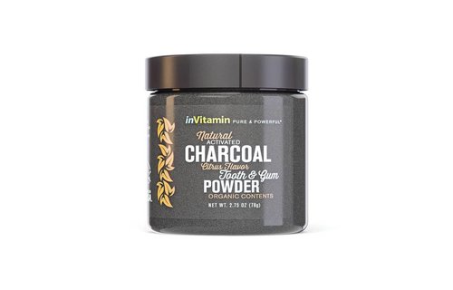 Invitamin Invitamin charcoal teeth whitening poeder orange Invitamin Invitamin charcoal teeth whitening poeder orange