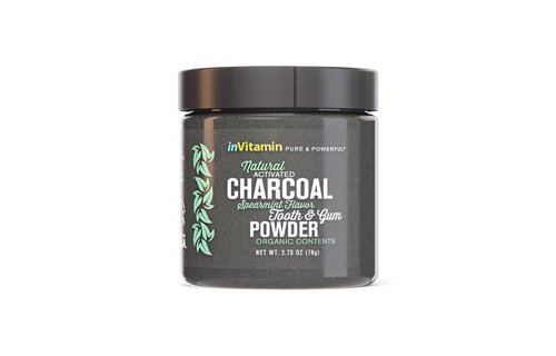 Invitamin Invitamin charcoal teeth whitening poeder Spearmint Invitamin Invitamin charcoal teeth whitening poeder Spearmint
