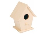 Tomme træ fugl huse (at male sig selv eller stikning, størrelse 12 x 9,5 x 7 cm)
