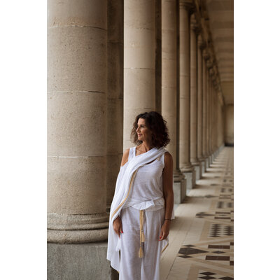EVANGELATOU EV SANTORINI ZETA TOP GOLD WHITE EVANGELATOU EV SANTORINI ZETA TOP GOLD WHITE