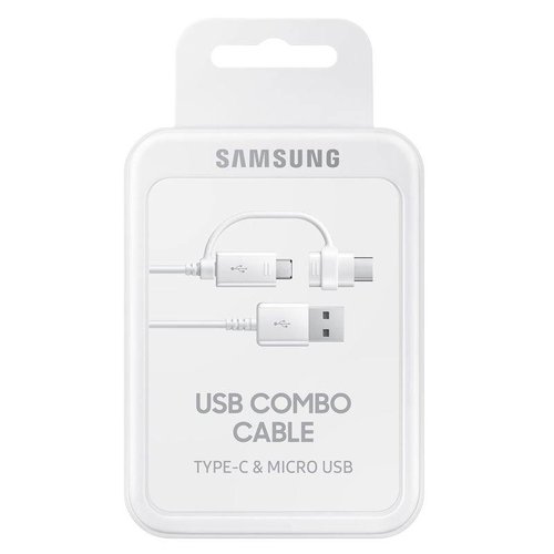 Foneplanet Samsung Duo USB to USB-C / microUSB Adapter Cable 1.5m White EP-DG930DWEGWW Foneplanet Samsung Duo USB to USB-C / microUSB Adapter Cable 1.5m White EP-DG930DWEGWW