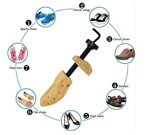 stretching shoes with shoe tree