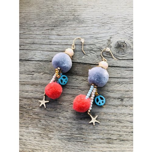 Candy Sweet Pom Peace Oorbellen Candy Sweet Pom Peace Oorbellen