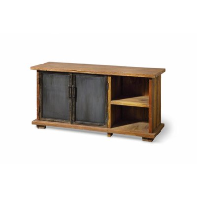 Teak TV Möbel Flintstone Metall