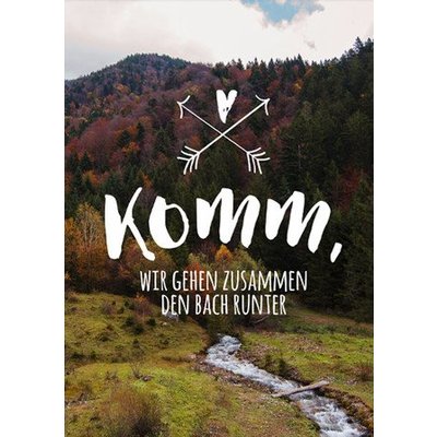Prints Eisenherz Miniposter KOMM, wir gehen zusammen den Bach runter