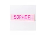 Little Letters Little Letters letterplankje 10 blokjes roze/ruit