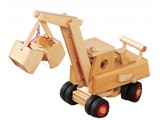 Fagus - Houten speelgoed Fagus Graafmachine (bagger)