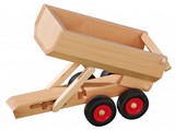 Fagus - Houten speelgoed Fagus aanhanger kiepauto groot