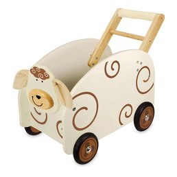 I'm Toy Houten Loop / duwwagen Schaap met speelgoedkist I'm Toy Houten Loop / duwwagen Schaap met speelgoedkist