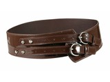 KOST lak riem, donker bruin, mt. 85, 50% KORTING