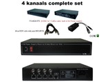 4 kanaals Video balun voeding 12V Compleet
