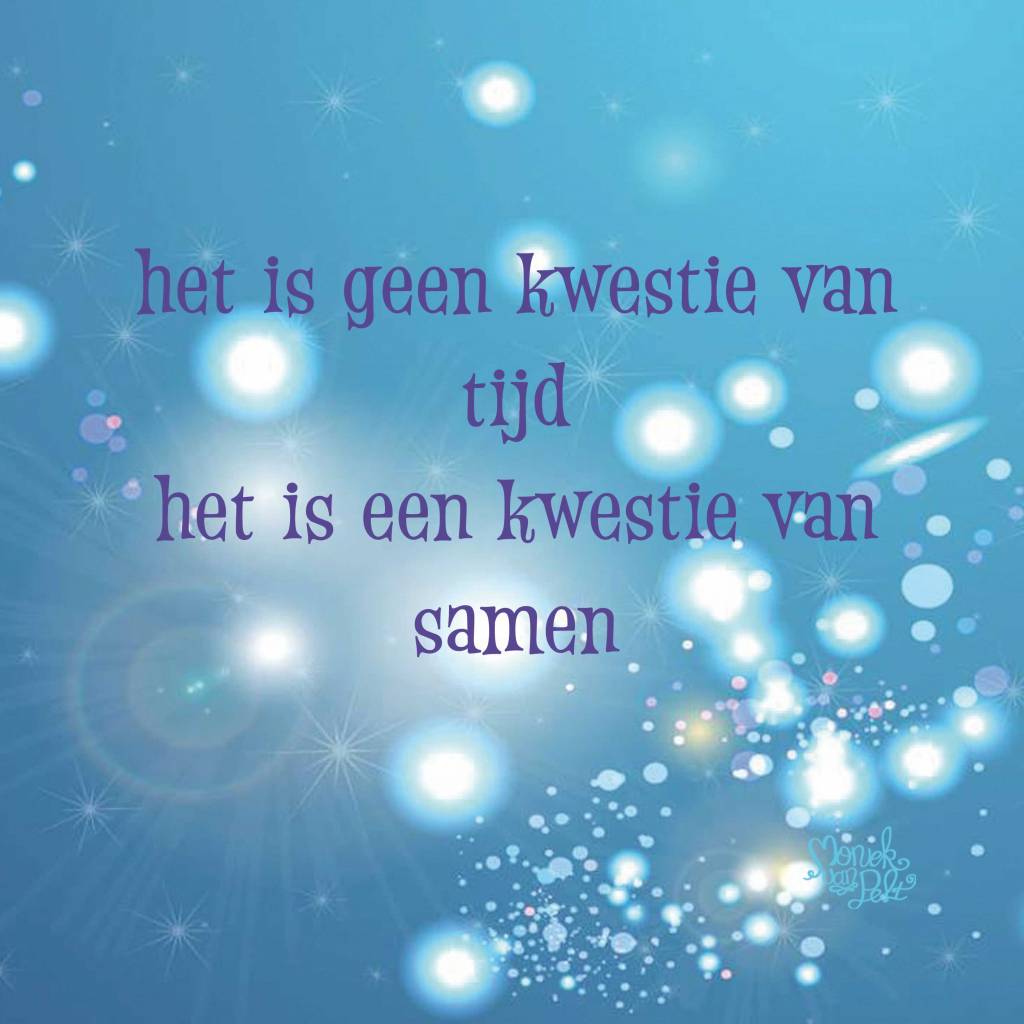 Kwestie van samen Gedicht op canvas 20 x 20 cm Earth Matters Shop