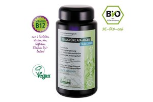 Wilco Green Foods Blaugrüne AFA Algen Bio, 600 Tabletten im Blauglas