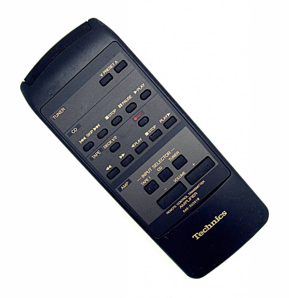 Original Technics RAKSU301W CD/tape remote control for