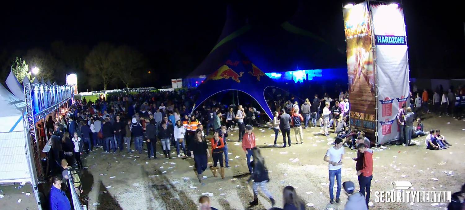 Huren van bewaking camera's bij evenementen en Festivals