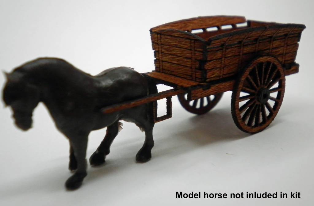 Farm cart, horse drawn, H0/OO scale