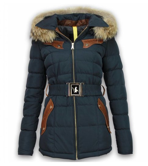 Bovenstaande Snazzy Kostuum Italiaanse Dames Jassen met Bontkraag | Parka Vrouwen winterjas | - Style  Italy