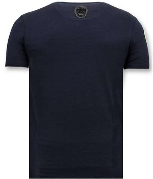 Tshirt manches courtes Alstyle Joaquin El Chapo Guzman imprimé doré