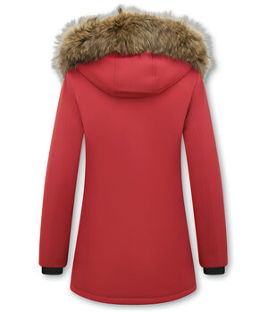 MAGIMODAC Bontkraag bontkraag kunstbont kraag bontsjaal echt voor capuchon winterjas parka jas jas, Kaki, 80cm/31.50