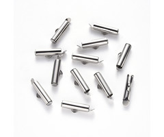 12 x 20 mm 'Antiek Messing' Metalen Koord Eindkap