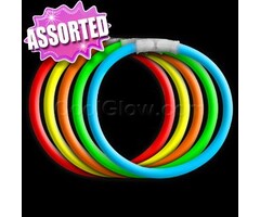 Glow sticks bracelets 100 pcs - 5 different colours - including bracelet connectors