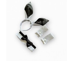 Kit lapin - kit de 3 pieces ( serre-tête, nœud papillon, deux bracelets )