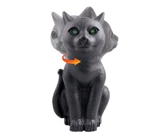 Enge kat 30 cm - Decoratie kat met licht en bewegend hoofd