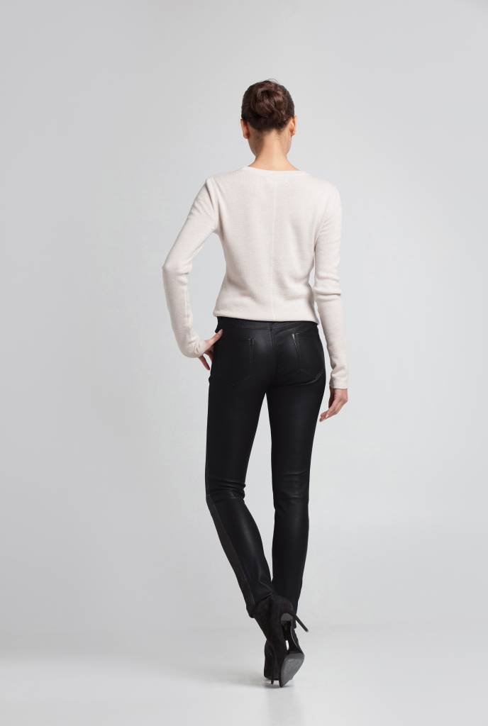 Leather jeans for in black, best stretch leather Zinga Leather - Leather